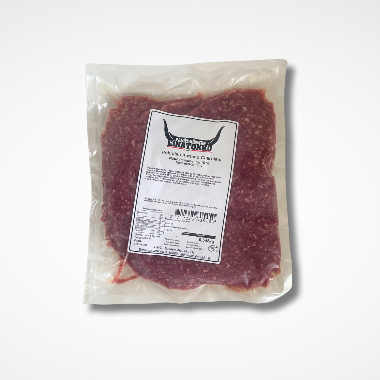Naudan jauheliha (10%) n.500g (pakastettu)