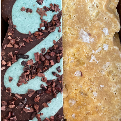 Fudge-boxi 200g,  VEGAANI Minttusuklaa ja Cookiedough
