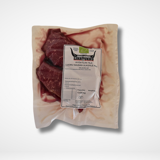 Luomu naudan ulkofilepihvi 430g (pakaste)