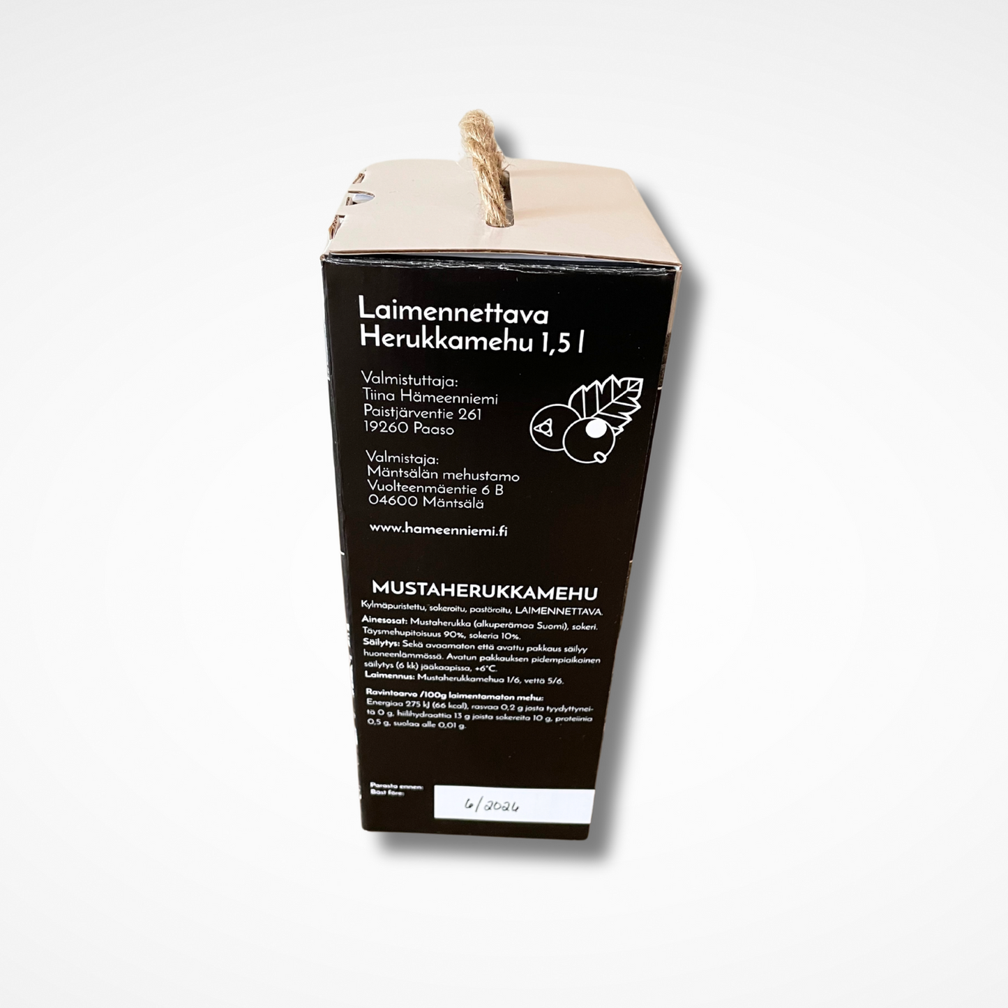 Mustaherukkamehu (tiiviste) 1,5L