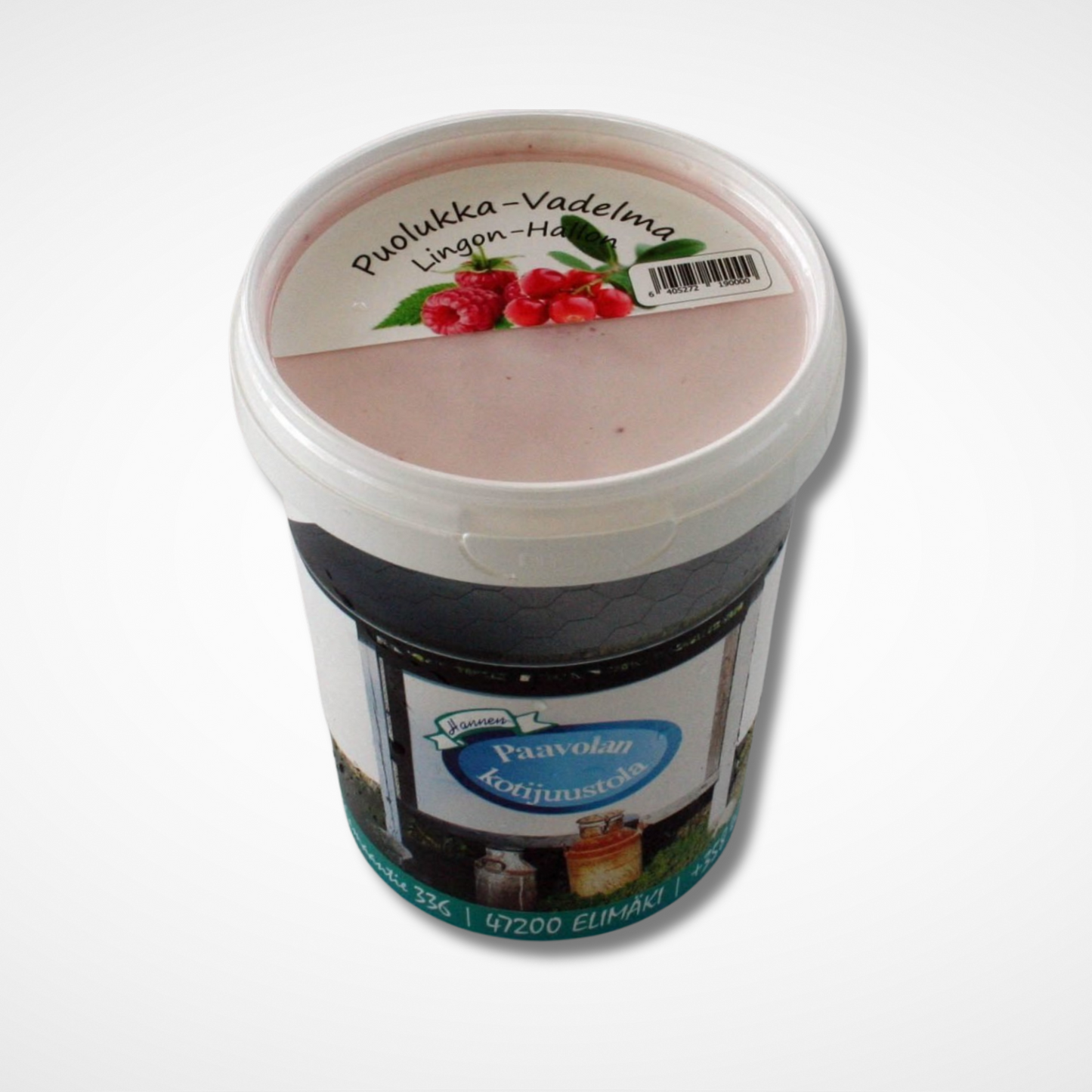 Lingonberry raspberry homemade yogurt